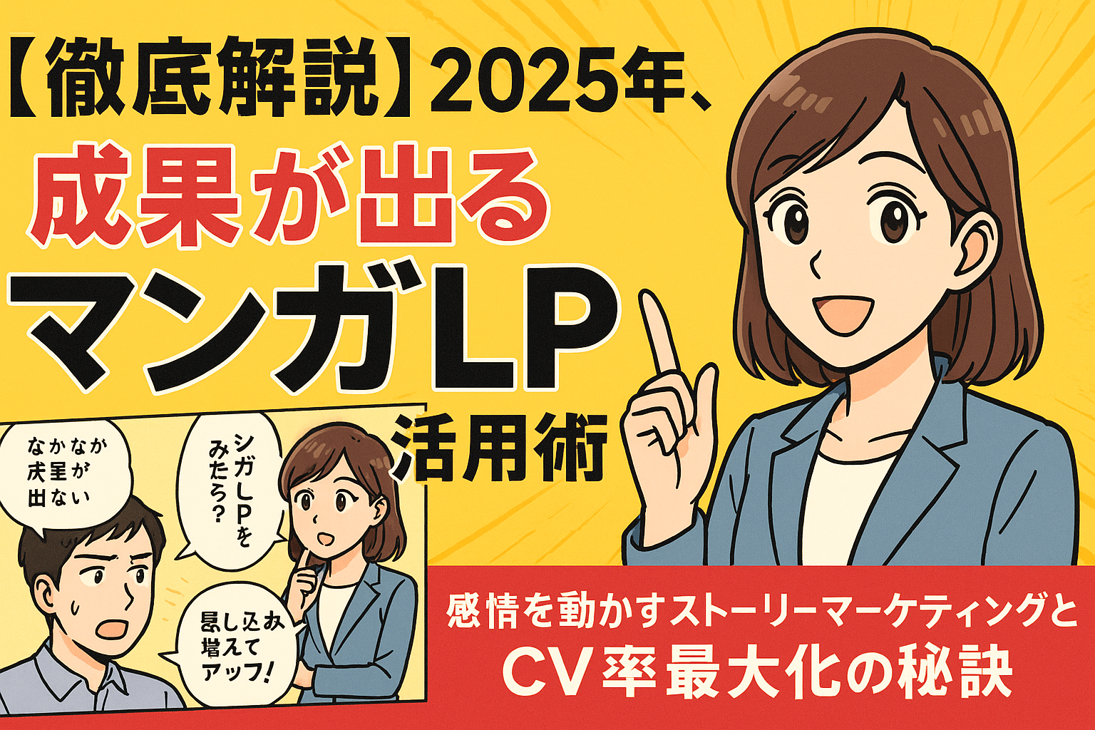 【徹底解説】2025年、成果が出る「マンガLP」の活用術 ～感情を動かすストーリーマーケティングとCV率最大化の秘訣～