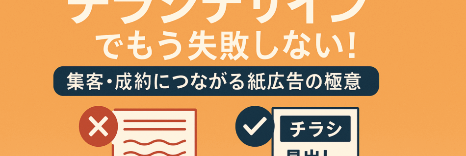 【2025年最新】「チラシデザイン」でもう失敗しない！