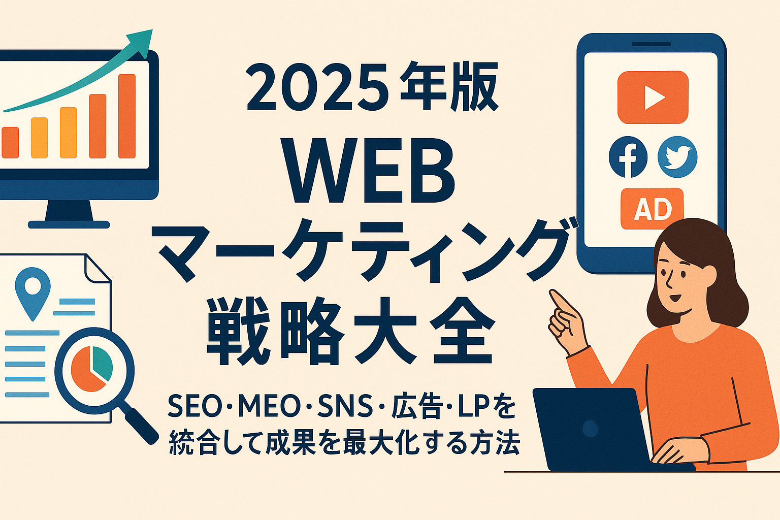 【完全保存版】2025年版 WEBマーケティング戦略大全
~SEO・MEO・SNS・広告・LPを統合して成果を最大化する方法~
