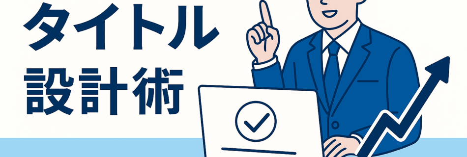 【2025年版】“クリックされるタイトル”の作り方｜SEOを制する第一印象の法則