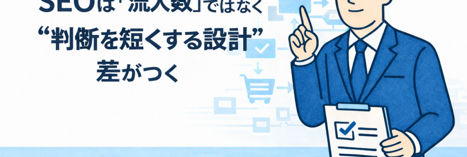 【2026年版】SEOは「流入数」ではなく“判断を短くする設計”で差がつく