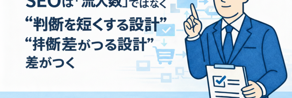 【2026年版】 SEOは「流入数」ではなく “判断を短くする設計”で 差がつく
