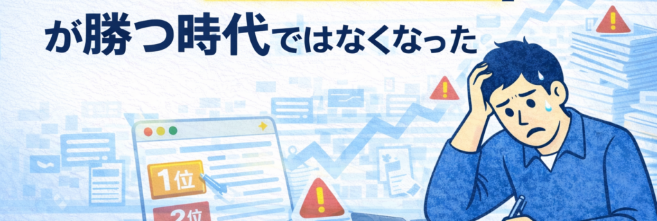 SEOはたきくさん書いた人が勝つ時代ではない