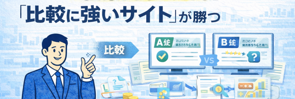 SEOは「検索に強いサイト」ではなく「比較に強いサイト」が勝つ