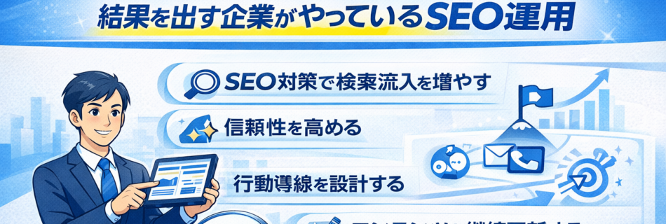 ホームページ集客は「作っただけ」では始まらない。結果を出す企業がやっているSEO運用