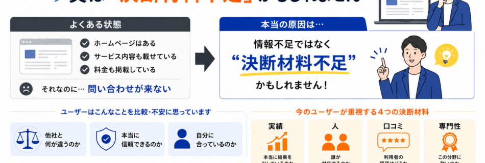 決断材料不足